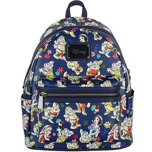 Loungefly Disney Sneeuwwitje en de Zes Dwergen Bloemen Aquarel Allover Print Mini Rugzak, Meerkleurig, One Size