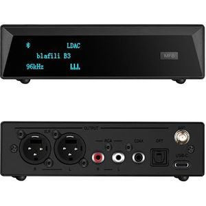 blafili B3 True HiFi Bluetooth v5.1 Muziekontvanger, LDAC aptX HD Lage Latentie, Ingebouwde ESS DAC, Gebalanceerde XLR, Ongebalanceerde RCA, Digitale Optische en COAXIALE Audio-uitgangen