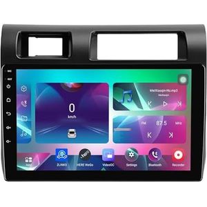 9"" Android 14 Touchscreen Autoradio 2 din met AHD Omgekeerd beeld Bediening op het stuur Bluetooth GPS navigatie Draadloze CarPlay voor Toyota Land Cruiser LC 2007-2020(A,Q100(1+32G))