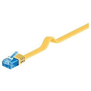 Goobay 96318 CAT 6a platte patchkabel, U/UTP, geel