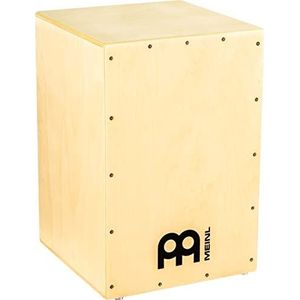 Meinl Percussion Headliner Cajon Instrument HCAJ1NT, compacte trommelkist met snare en bassgeluid, slagvlak Baltisch berkenhout