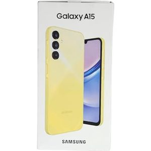 Samsung Galaxy A15, Smartphone Android 14, Super AMOLED Display 6,5 inch FHD+, 8 GB RAM, 256 GB, intern geheugen uitbreidbaar tot 1 TB, batterij 5.000 mAh, geel [Italiaanse versie]