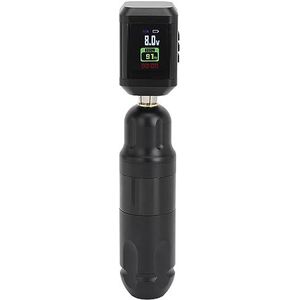 Tattoo Machine Kit, Tattoo Machine Voedingsset 2200mAh Draadloze Liner Shader Krachtige Motor 4,0 Mm Slag met Clipsnoer voor Salonartiesten (Zwart)