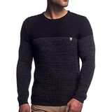 CARISMA - Trui - Donkergrijs / Zwart / Wit - Aansluitende Pasvorm - Lange Mouw