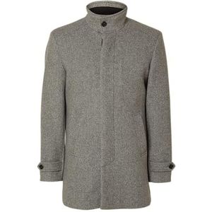SELECTED HOMME Herenmantel met hoge hals, lichtgrijs gem., L