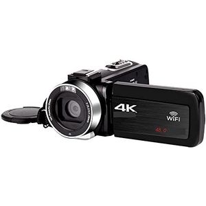 Videocamera Vlogcamera Recorder 4K UHD Digitale Video Camera for Vlog 18X Camcorder Live Streaming Camera Draaien LCD Touch Screen 48MP recorder(64G SD Card,Standard)