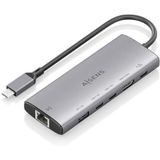 AISENS - ASUC-6P030-GR - Laptop Dock & Poortreplicator - Grijs - USB 3.2 Gen 1 Type-C