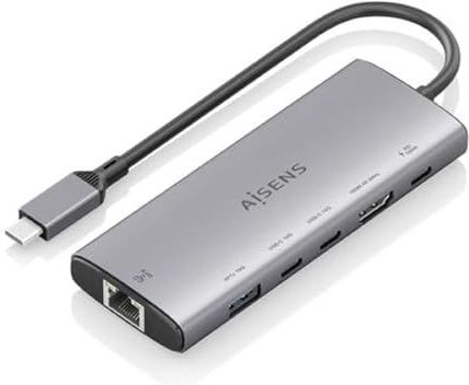 AISENS - ASUC-6P030-GR - Laptop Dock & Poortreplicator - Grijs - USB 3.2 Gen 1 Type-C