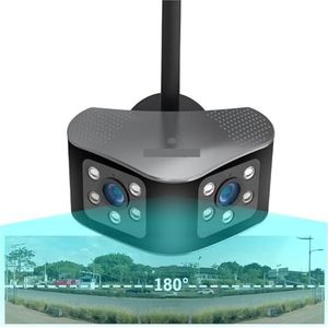 Bewakingscamera, 4K 8MP Dual Lens Panoramische CCTV Camera 180 ° Brede Kijkhoek 2MP Outdoor Bewegingsdetectie Audio Beveiligingscamera(2MP NO Card)