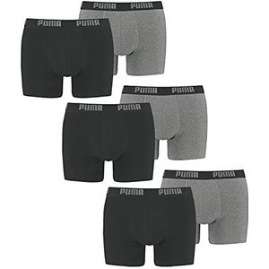 PUMA - Set van 12 - Boxershorts - Donkergrijs Gemêleerd/Zwart - Sportieve Retrobroek