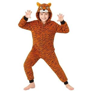 A2Z 4 Kids Tiger costo voor meisjes en jongens Zachte fleece stof onesies - E.Soft Tiger 3-4