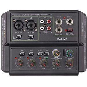 SDFGH 4-Kanaals Muzikale Draagbare Mini Audio Mixer Live Multifunctionele Mengconsole USB Geluid Opname Apparaat Muziek Mixer Apparatuur