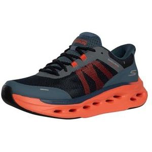 Skechers Heren Slip-Ins Max Cushioning Glide Step Trainers, Navy/Orange, 42 EU