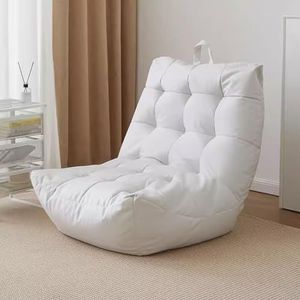 Fauteuil Grote met schuim gevulde bank met hoge dichtheid, geschikt for tieners, volwassenen, games, lezen en tv kijken(White,A)