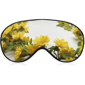 Gele slinger slaapmasker zacht comfortabel oogmasker met verstelbare riem oogbedekking oogschaduw voor mannen vrouwen werk reizen