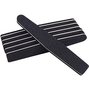 TRUSTTWO 5 stks/partij Black Spons Nail File 100/180 Diamond Sandpaper Buffer Blokgel Polijsten Wasbare Doubele Sided Nail Files Supply The New