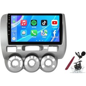 Android 14 Autoradio Sat Navi voor H-onda Jazz City (2002-2007) 9 inch touchscreen multimediaspeler met draadloze carplay GPS-navigatie FM RDS Bluetooth 5G-WiFi SWC DSP,M120s