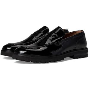 Stacy Adams Hazelton Penny Slip on Collegeschoen (Loafer), zwarte lak, 46 EU