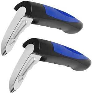 Vervanging Autodeur Buitenhandgreep 2 stuks voor ouderen multifunctionele veiligheidsgordelsnijder raambreker draagbare auto handgreep assistent Deurgreepbeschermer(Blue)