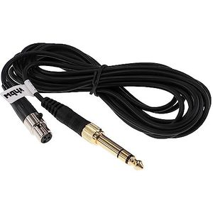 vhbw AUX-audiokabel compatibel met AKG K271 MK II, K701, K702, K712 hoofdtelefoon met 3,5 mm jackstekker, naar 6,3 mm, 3 m, zwart