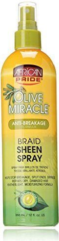 AFRICAN PRIDE - OLIVE MIRACLE - BRAID SHEEN SPRAY 12OZ