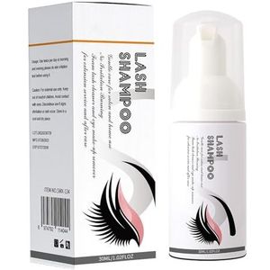 Wimpershampoo | 30ml Zachte shampoo voor wimperverlenging | Lash Extension Shampoo, niet-irriterende ooglidschuimende reiniger voor salon- en thuisgebruik