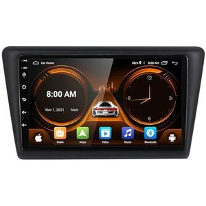 Dubbele DIN Android 14 autoradio voor Volkswagen Skoda Rapid 2013-2017 9 Duim QLED Touch screen-met Draadloze Carplay Android Auto GPS navigatie 4G WiFi Stuurwielbediening achteruitrijcamera(P4 4G+WIF