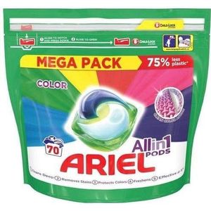 Ariel Color All-in-1 Wasmiddelcapsules, kleur, 70 stuks