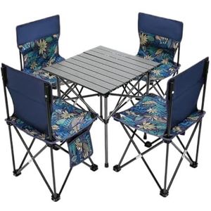 Opklapbare Tafels en Stoelen voor Buiten Opklapbare Tafel En Stoel For Buiten, Kampeertafel En Stoel, Draagbare Tafel En Stoel For Zelfrijdende Tochten Opklapbare Tafel en Stoelenset(S)