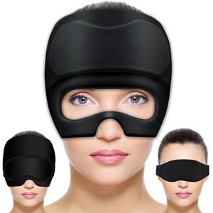 Migraine Relief Cap Hoofdpijn Cap Migraine, Oogmasker Hoed Koude Migraine Cap, Zichtbaar Oog Migraine Masker Ontwerp Gel Ice Cap 360 Fit