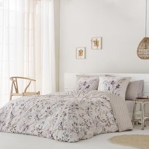 COTTON ARTean Arina - Dekbedovertrek - Beige - Katoen - Omkeerbaar - 220 x 260 cm + 1 Kussensloop