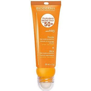 BIODERMA PHOTODERM BRONZ duo 20ml |Garantit une protection optimale UVA-UVB – Active les défenses naturelles de la peau | Peaux exposées au soleil en haute altitude