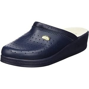 Damen Sloffen in leder SANITAL LIGHT - 1350 - MARINE BLAUW 38