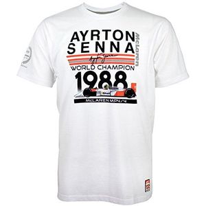 MBA-Sport Ayrton Senna Wereldkampioen Dames 1988 Mclaren Wit, Wit, L