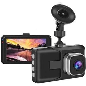 Dashcam 1080P Auto Dash Camera 3 Inch Rijvideo Auto Auto DVR Loop Recorder Voor Voor- En Achteruitrijd Nachtzicht G-Sensor Autocamera(With rear camera 32G)