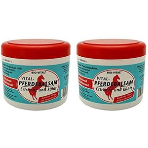 2x 500ml BIO-VITAL Paardenbalsem Gel groen met eucalyptusolie, paardenzalf, paardengel, vital paardenbalsem verfrist, ontspannen en koelt. Werkt vitaliserend