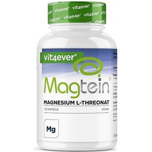 Magtein® Magnesium L-threonaat 120 capsules – hooggedoseerd 2000 mg puur magnesium L-threonaat per dag – Vegan