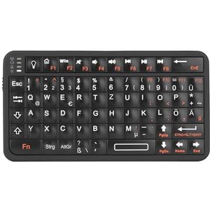 Rii - Mini Bluetooth Toetsenbord - Draagbaar - Zwart - Oplaadbaar met Achtergrondverlichting