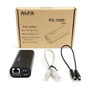 Alfa Network - PD-1000D - PoE Splitter - Netwerkaccessoires - 802.3at Gigabit