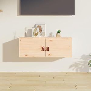 SMTSEC Wandkast 80x30x30 cm massief houten grenen meubels