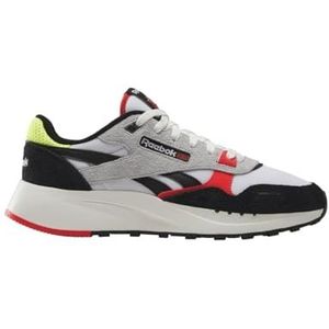 Reebok Unisex Classic Leather 2400 Sneaker, Wit Zwart Energie Rood, 2.5 UK Men/ 3 UK Women