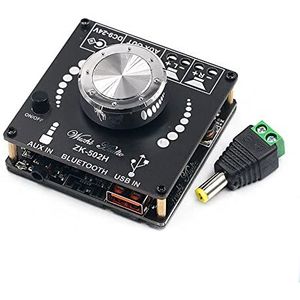 ZK-502H 50Wx2 Digitale Versterker Board, TPA3116D2 HIFI 2.0 Stereo Bluetooth 5.0 Digitale Versterker Module Verstelbaar Volume voor Luidspreker Geluidssysteem