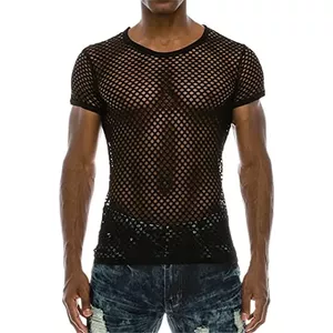 2025 - Kort, transparant, mouwloos, casual T-shirt met 2025 - Kort, transparant, mouwloos, casual T-shirt met