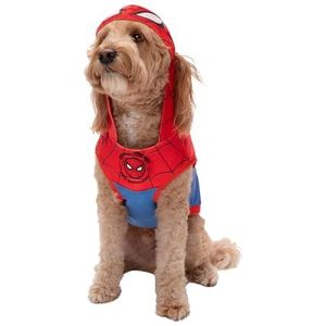 MARVEL Spider-Man Pet Hoodie - Mouwloos Pet Shirt met capuchon en kostuumontwerp (XL)
