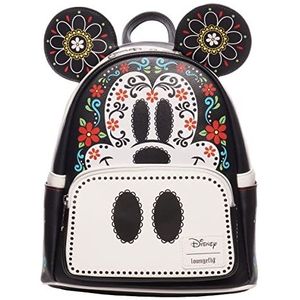 Loungefly Mickey Mouse Dia de los Muertos Sugar Skull Mickey Mini-rugzak - Entertainment Earth Exclusief, Zwart, Mini, Mini Rugzak