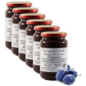 Opslag van pruimen zonder suiker Az.Agricola San Benedetto 6 glazen 400 gram
