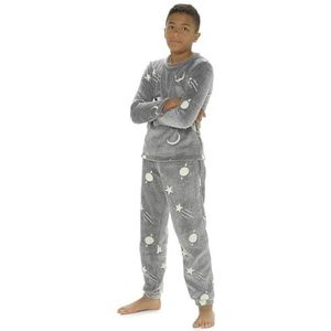 A2Z 4 Kids Fleece Pyjama Voor Meisjes Jongens Glow In The Dark Zacht Gezellig Flanel Vlies - PJS AZ010 Planet 11-12