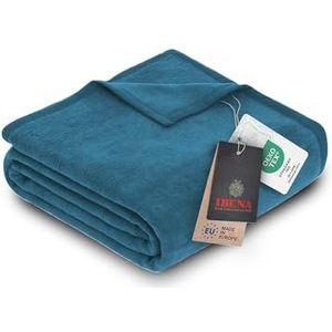 Ibena - Porto XXL - Deken - Petrol - 180x220 cm - Katoenmix