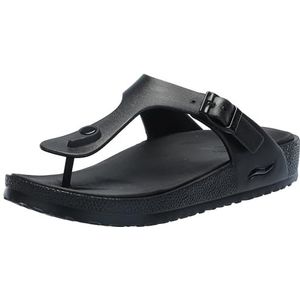 Skechers Dames T-riem sandaal, zwart, 36 EU