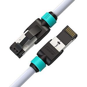 LINKUP – [Getest met Versiv CableAnalyzer] Cat7 Ethernet kabel – 600 cm (1 pak) 10G Dubbel Afgeschermde RJ45 S/FTP | Netwerk Internet LAN Schakelbord Router Game |Hoge Snelheid| 26 AWG Wit